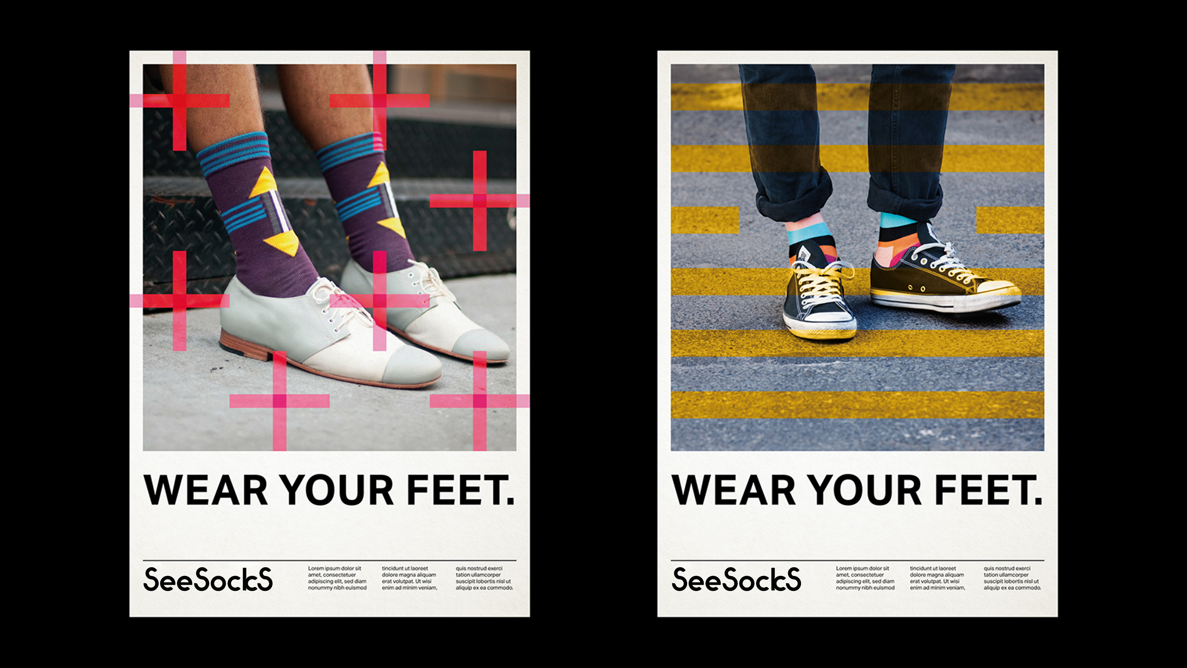 see socks 袜子品牌 logo 设计